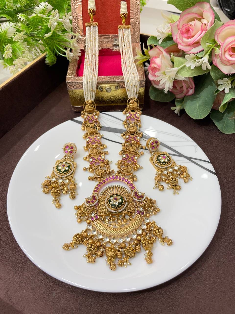 Shine Like Royalty This Navratri & Diwali. One Necklace, One Earring Pair, Endless Elegance